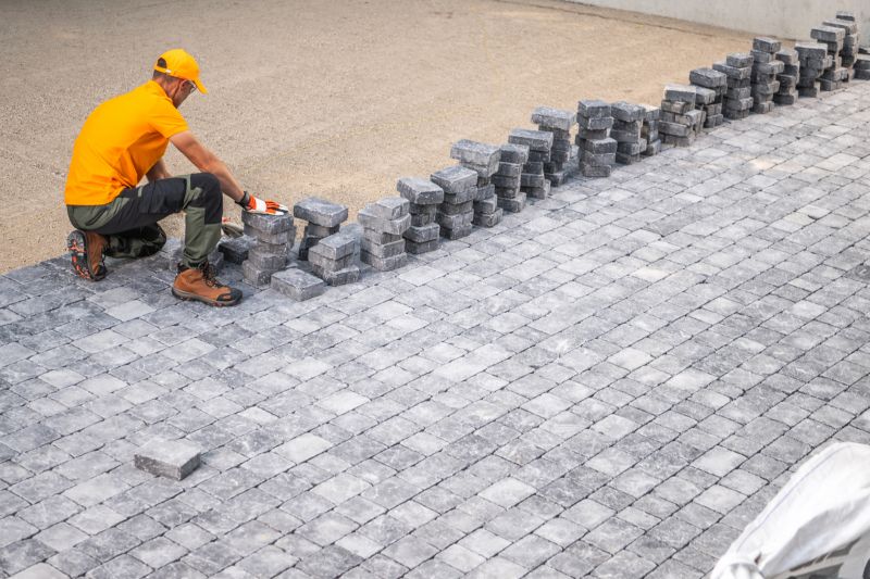 Concrete paver arrangement